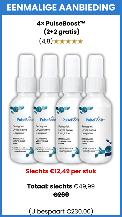 PulseBoost™ Algen-erectiespray | Stevige erecties binnen 1 minuut!