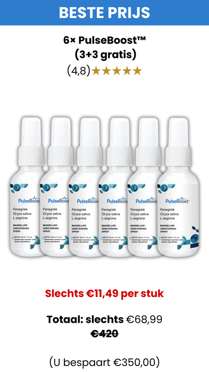 PulseBoost™ Algen-erectiespray | Stevige erecties binnen 1 minuut!