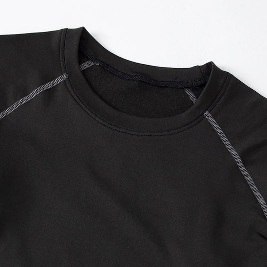 Tweedelige Heren Thermo Sportset – Strakke Fit, Lange Mouwen & Broek – Ideaal voor Herfst en Winter, Fitness, Hardlopen & Yoga