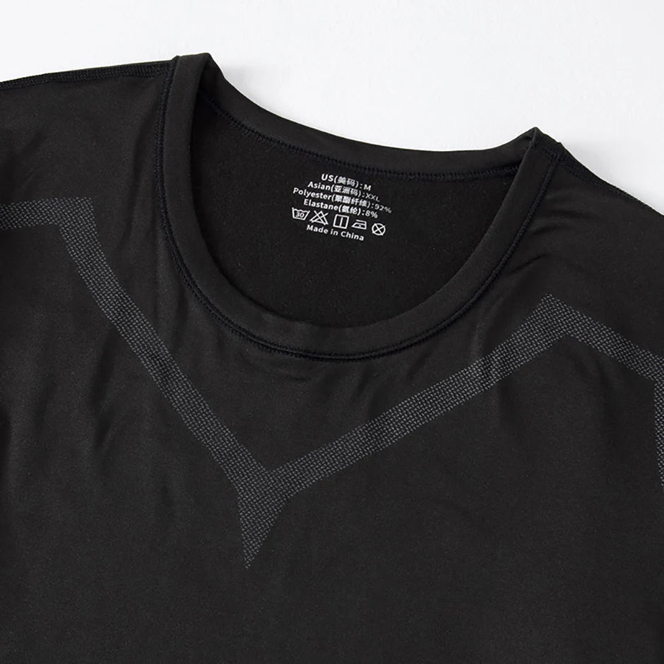 Tweedelige Heren Thermo Sportset – Strakke Fit, Lange Mouwen & Broek – Ideaal voor Herfst en Winter, Fitness, Hardlopen & Yoga